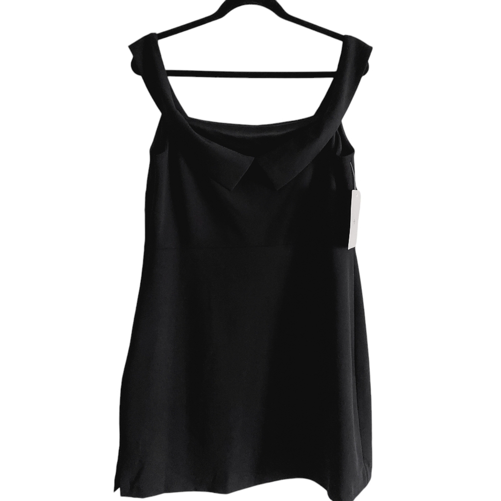 BHLDN Off-Shoulder Black Mini Dress Cocktail New Year’s Party Formal - Picture 5 of 12